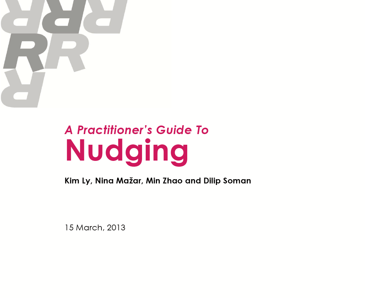 Guide: How to Nudge for Practitioners