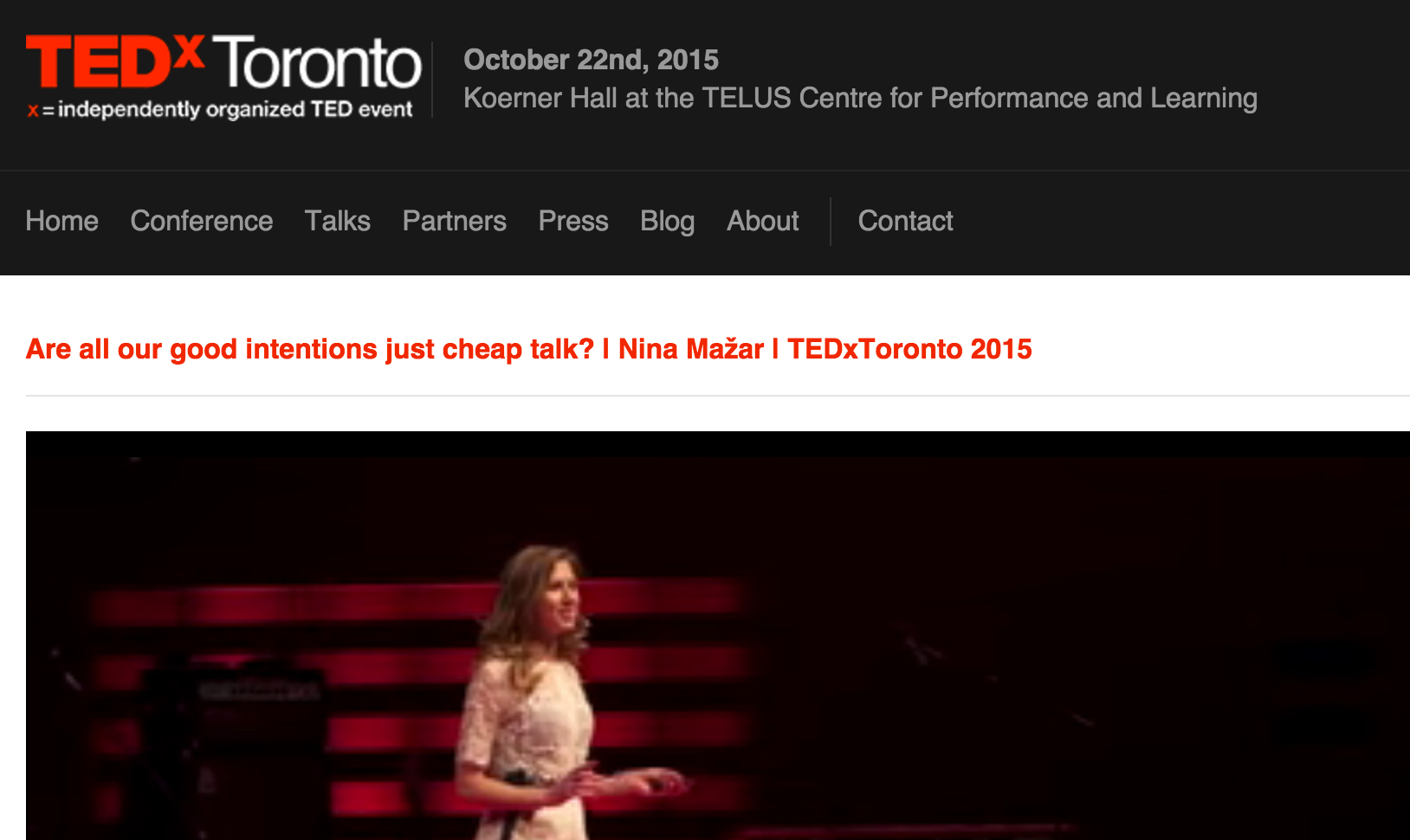 TEDx Talk: “Are All Our Good Intentions Just Cheap Talk?”